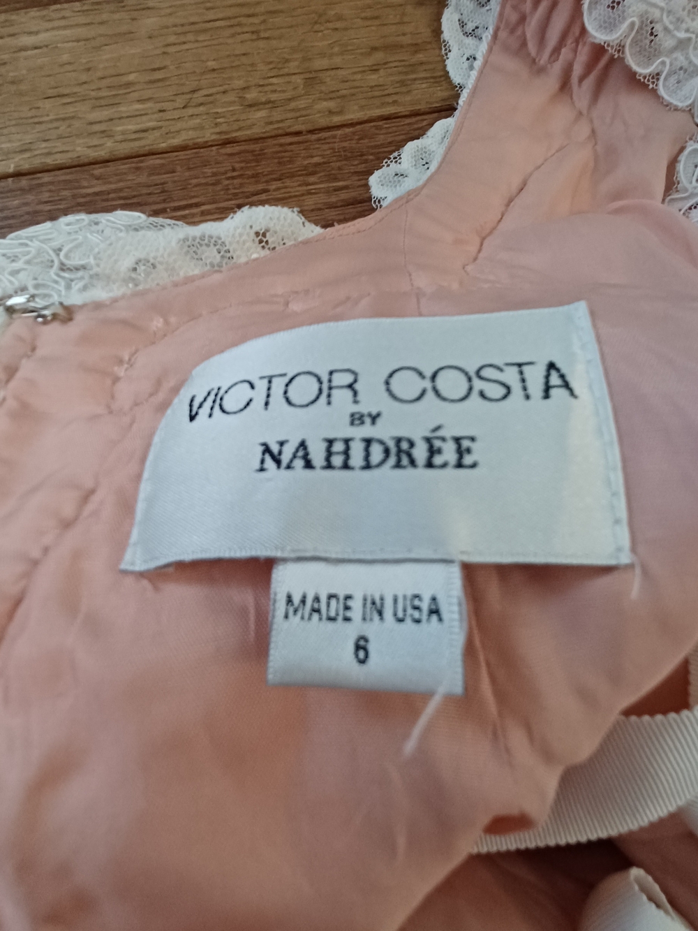 Vintage 90s Victor Costa Lace Column Gown Size 6 - Picture 5 of 6